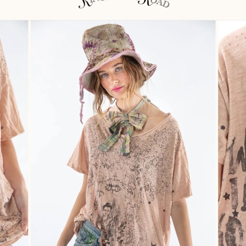 Magnolia Pearl Soft Peach Graphic Short Sleeve Tee - Picture 2 of 7